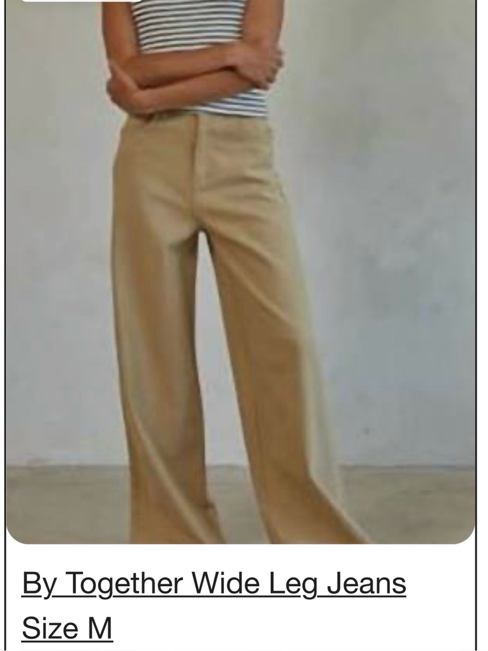 By Together Women's Wide Leg Jeans - Light Tan